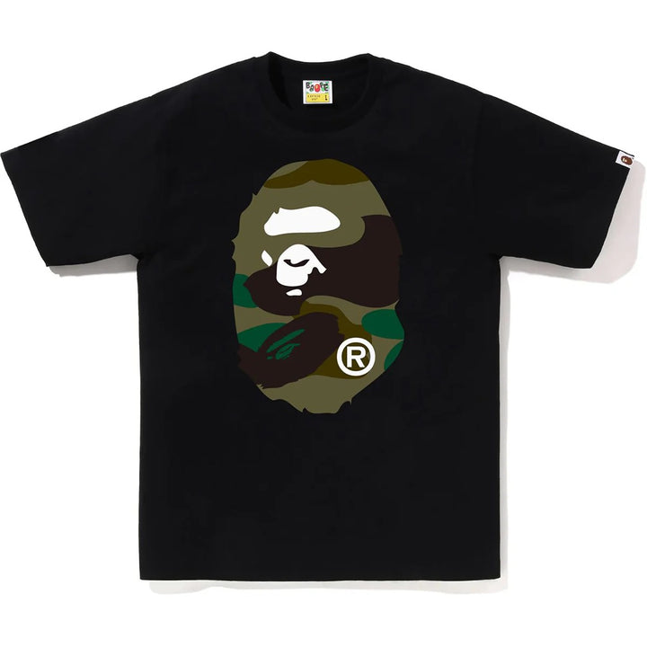BAPE 1ST CAMO BIG APE HEAD TEE M Black X Green