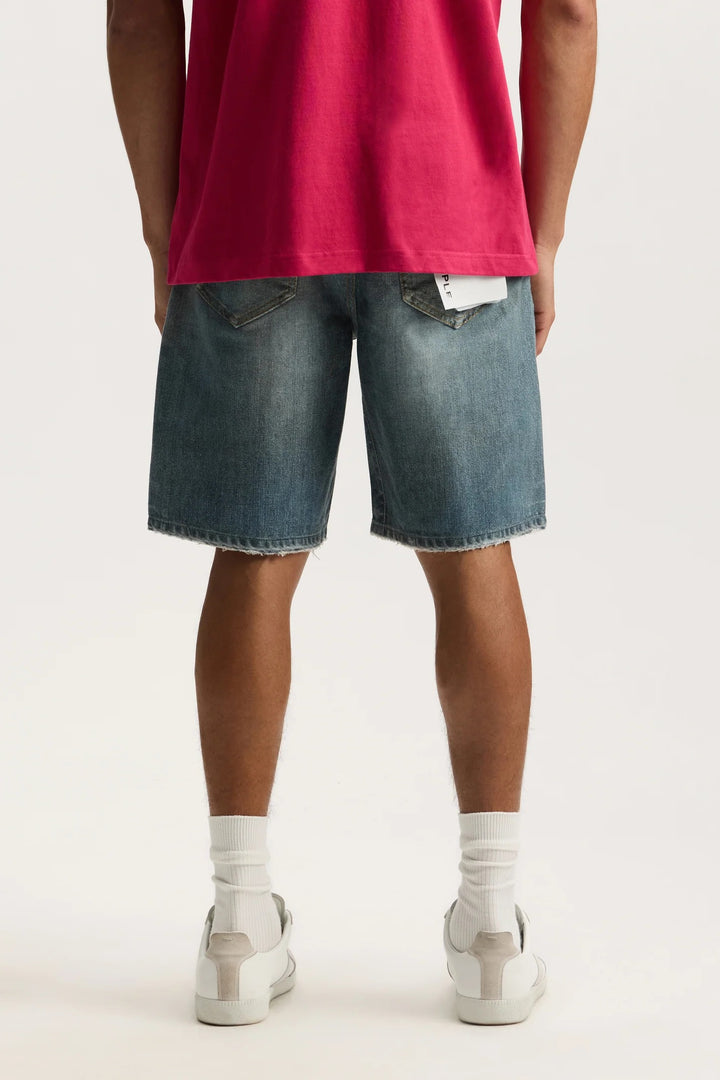 Purple Cyanine Jewel Shorts - LT Indigo