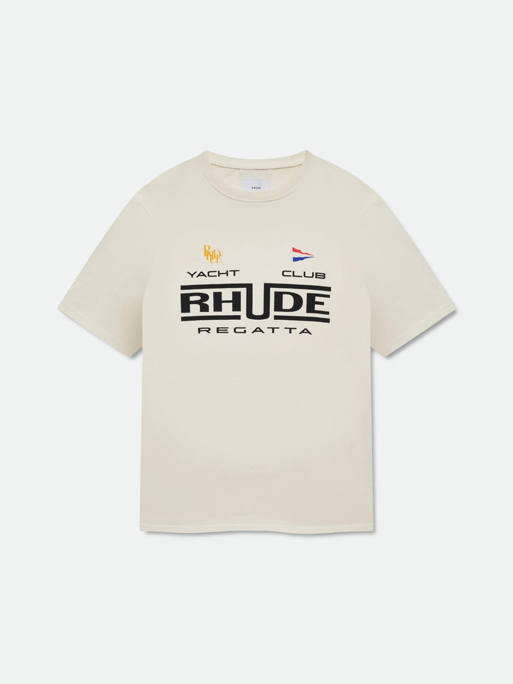 Rhude Regatta Club Tee - Vintage White/ Black/ Green 6004