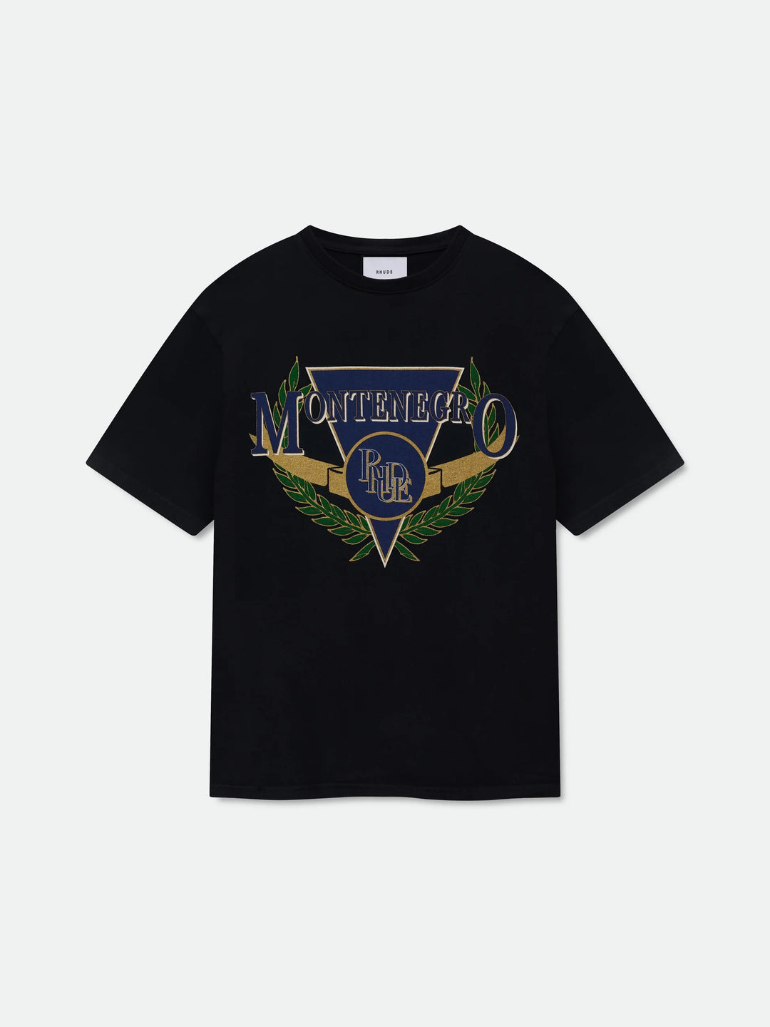 Montenegro Regatta Tee - Vintage Black/ Navy/ Green 6008