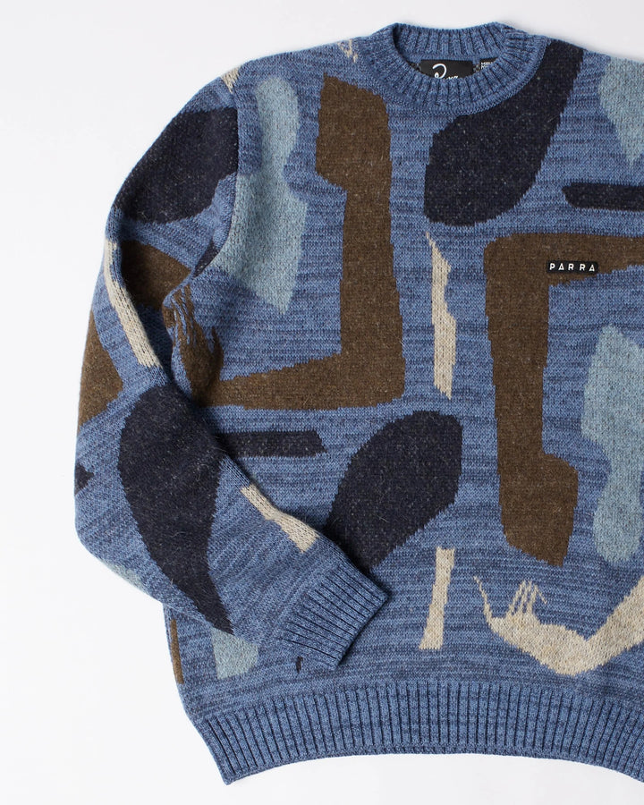 By Para Detached Knitting Pullover - Blue