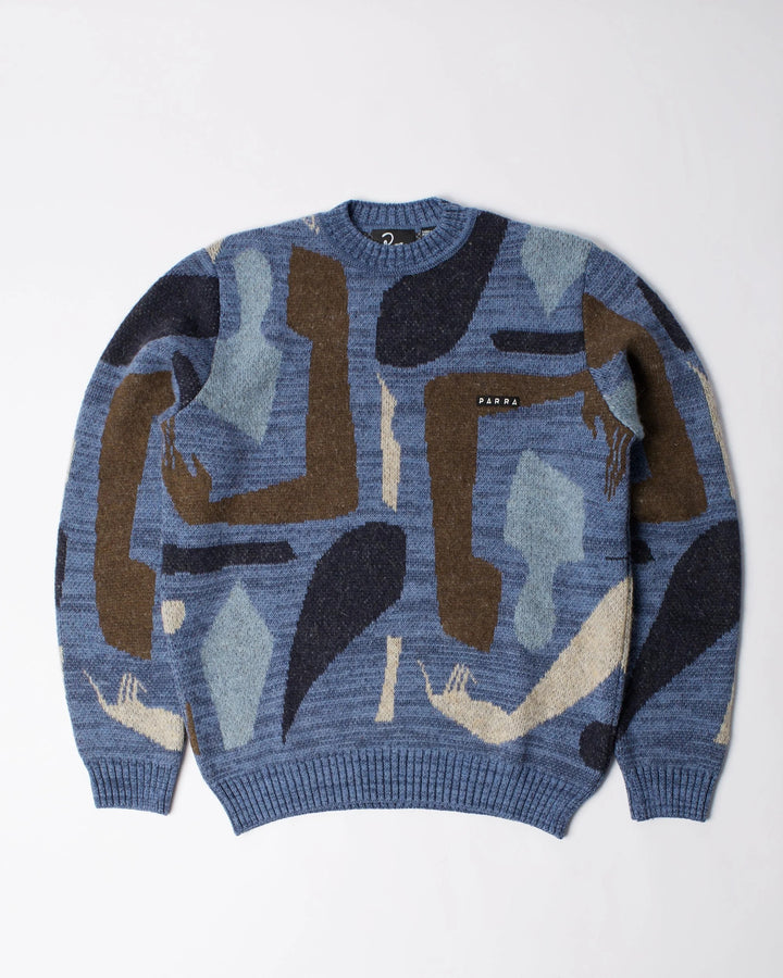 By Para Detached Knitting Pullover - Blue