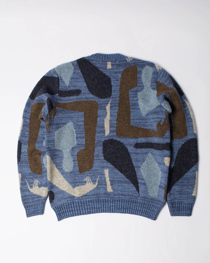 By Para Detached Knitting Pullover - Blue
