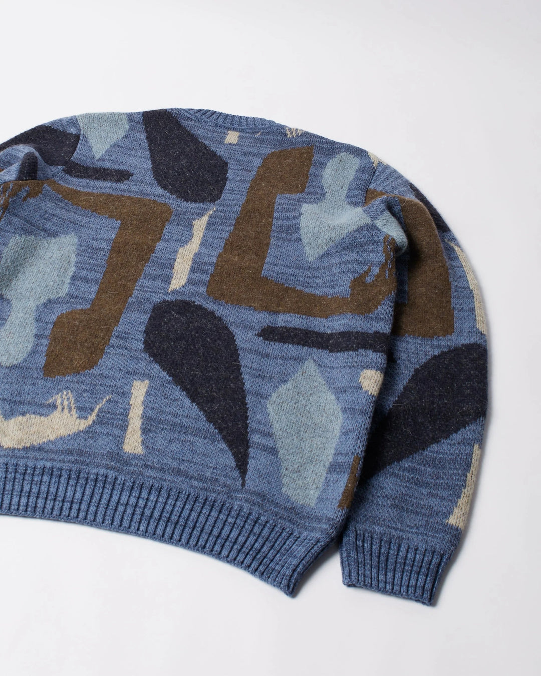 By Para Detached Knitting Pullover - Blue