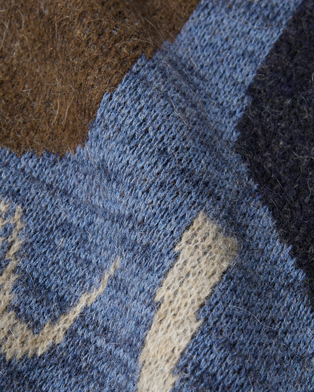 By Para Detached Knitting Pullover - Blue