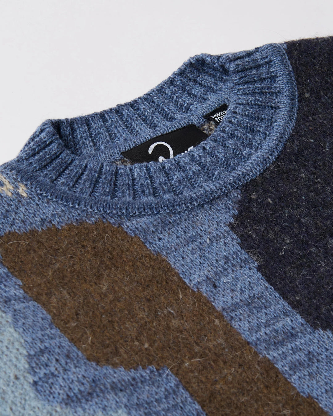 By Para Detached Knitting Pullover - Blue