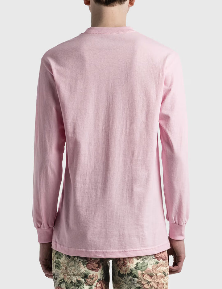 PLEASURES STRETCH LONG SLEEVE T-SHIRT - PINK