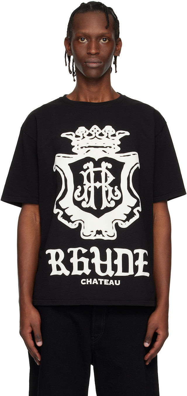 Oversized Chateau Crest Tee - Black/ White 1014