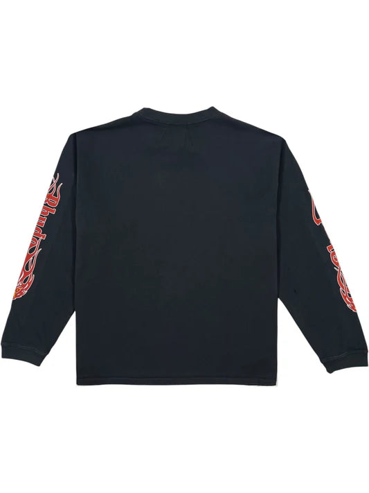 Rhude Mesa Stallion Ls Tee - Vintage Black/ Red/ Yellow