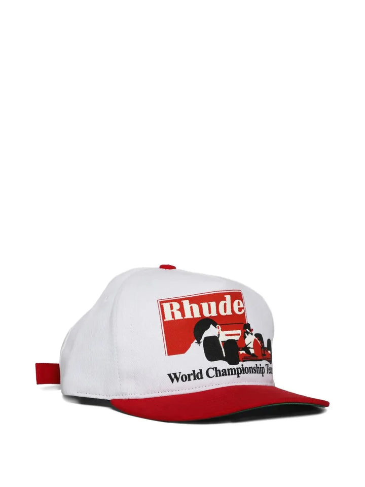 Rhude Trophy Racing Hat - White / Red