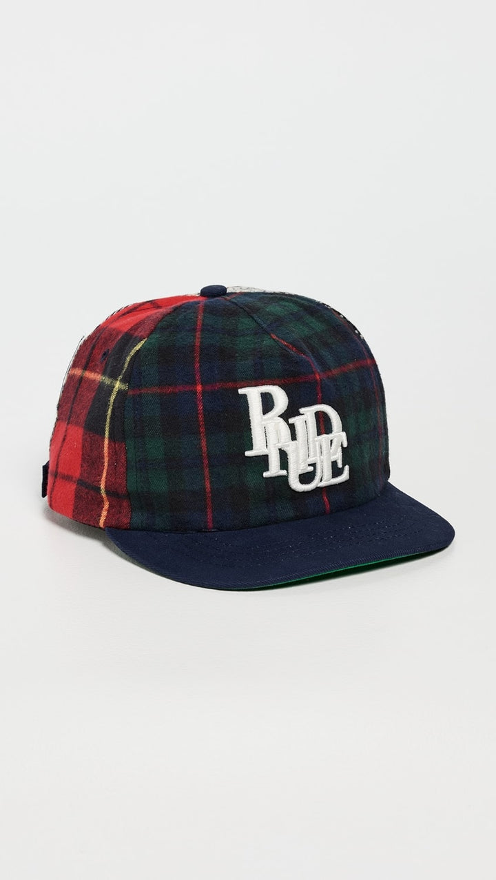 Rhude Multi-Flannel Scramble Logo Hat - Multi/ White