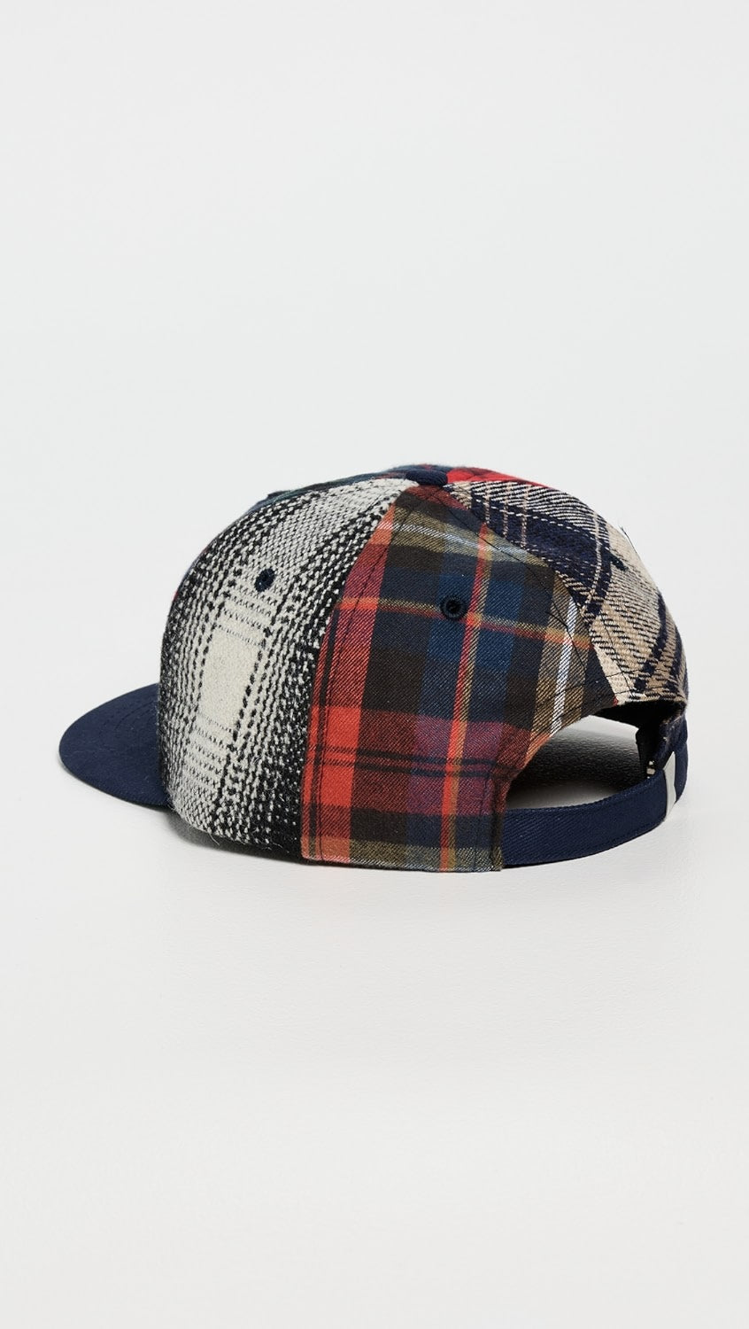 Rhude Multi-Flannel Scramble Logo Hat - Multi/ White