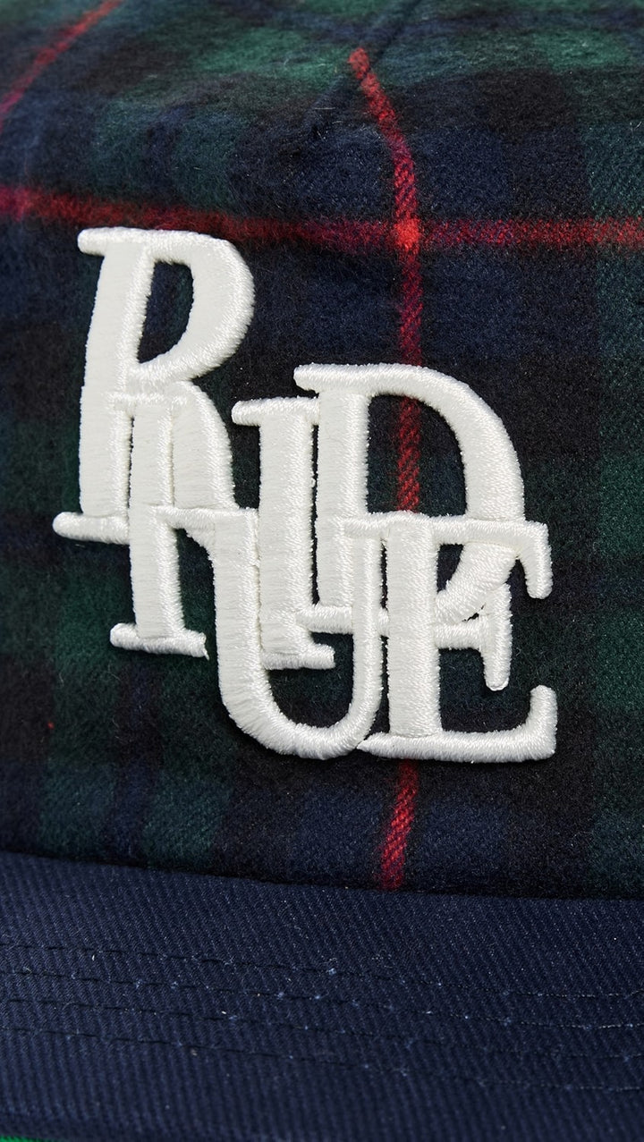 Rhude Multi-Flannel Scramble Logo Hat - Multi/ White