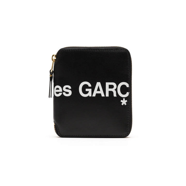 Comme Des Garcons Wallet Huge Logo Full Zip Around Wallet - Black - SA2100HL