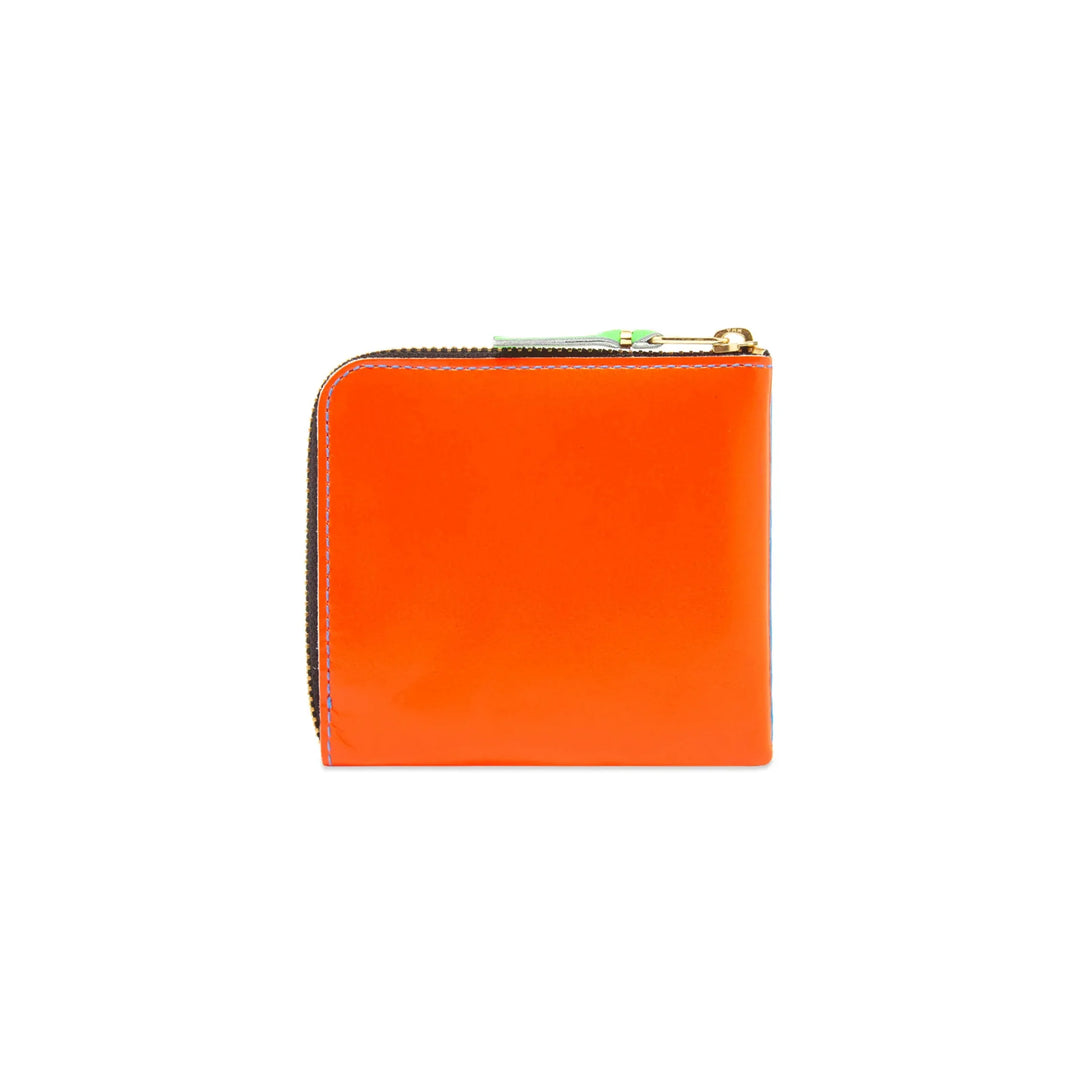 Comme Des Garcons Wallet Super Fluo Zip Around Wallet - Blue/Orange - SA3100SF