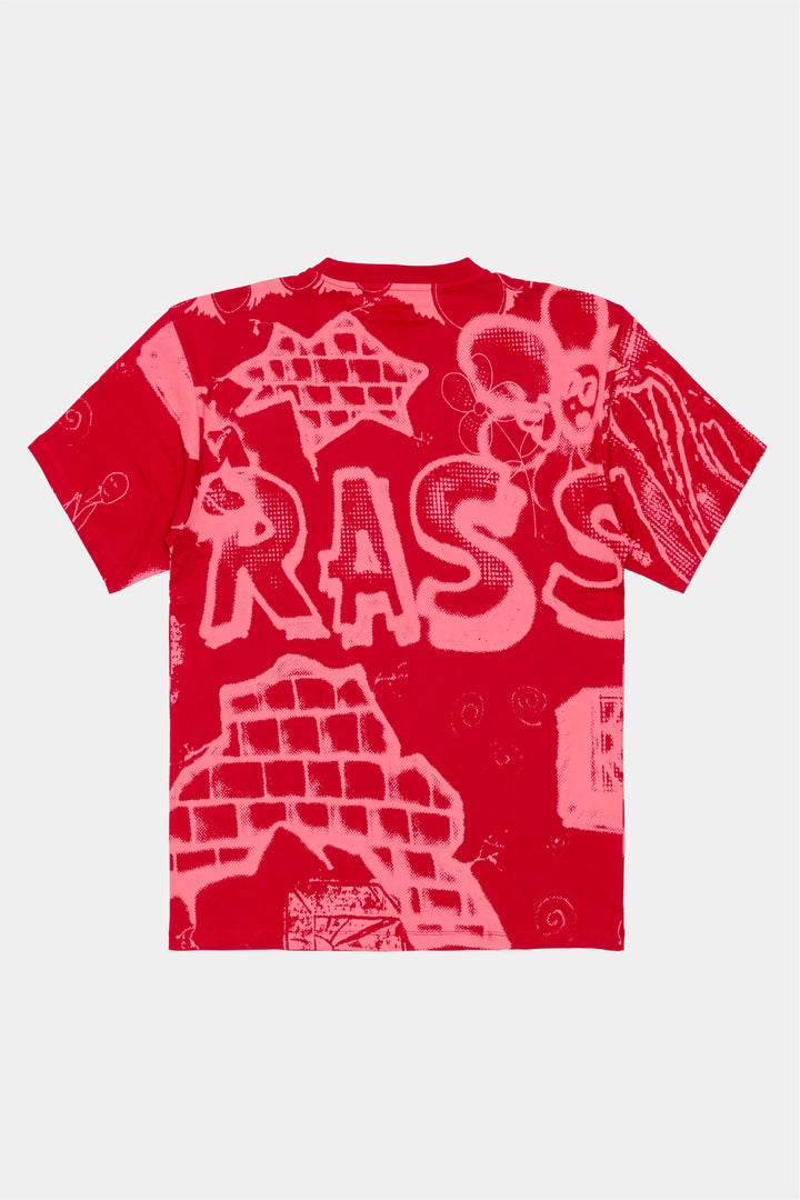 Rassvet Men Spray T-Shirt Knit - Dark Red