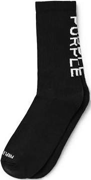 Purple Brand A1001 Black CCBR224 Core Crew Socks - Black