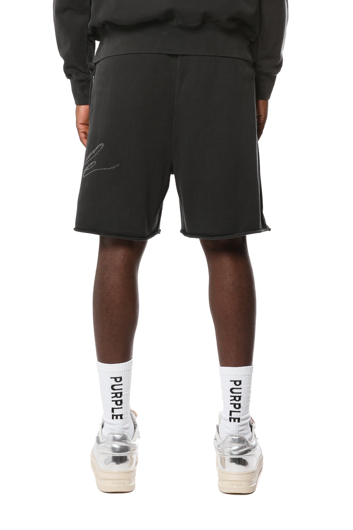 Purple Brand Midweight Fleece Po Shorts - Black