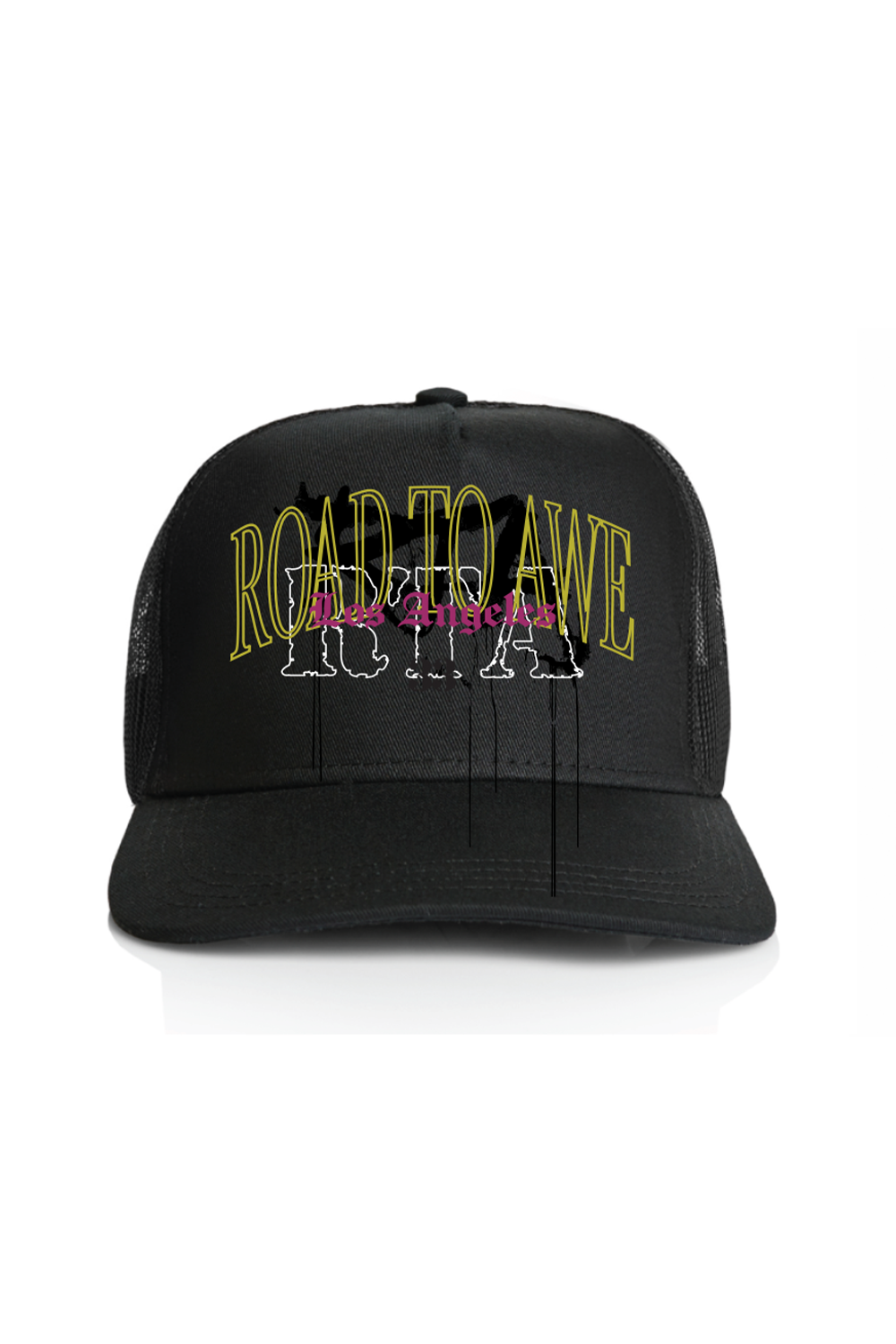 RTA Gideon Trucker Hat - Black Mixed Logo