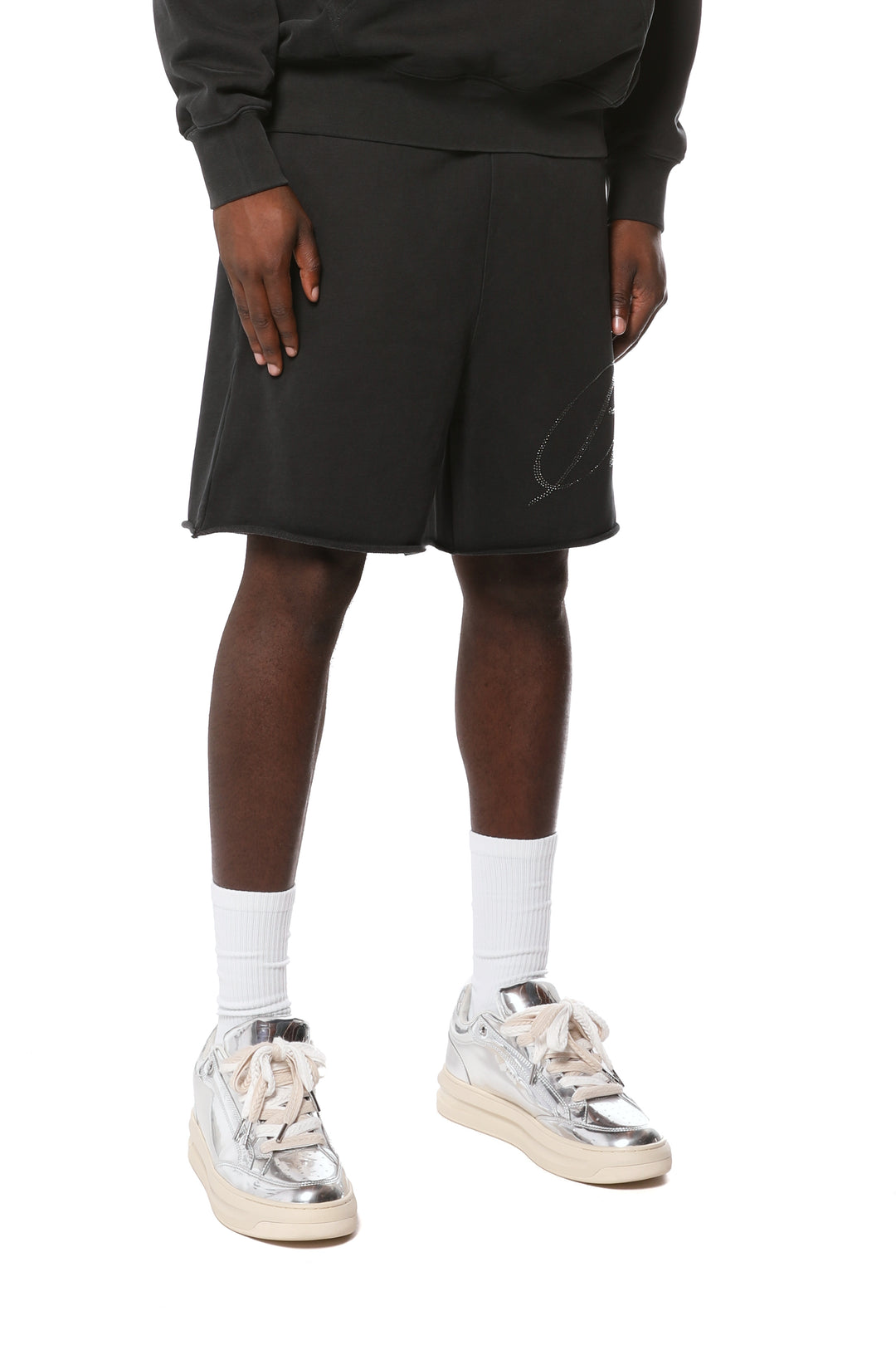 Purple Brand Midweight Fleece Po Shorts - Black