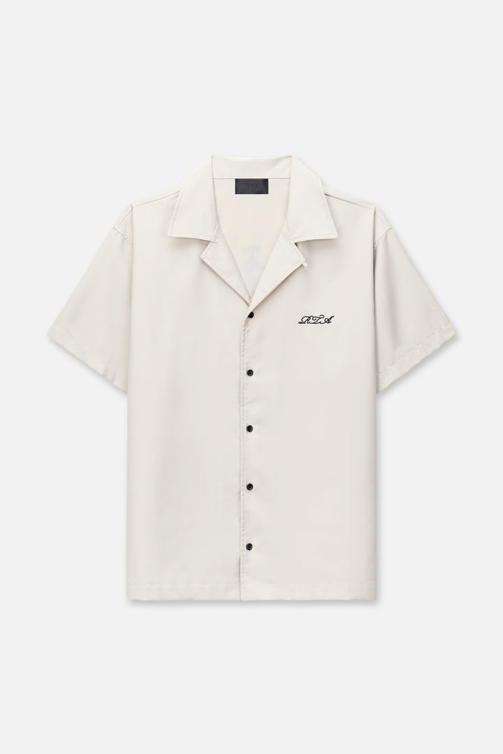 RTA Nathan Oversized Shirt - Beige Poppy