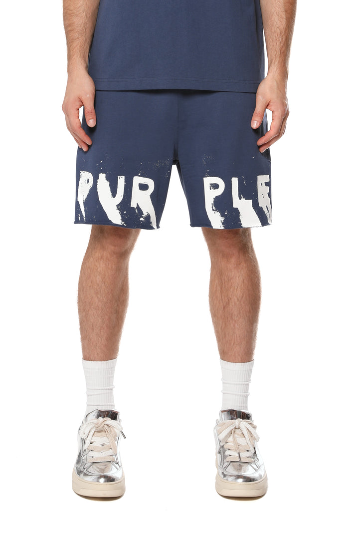 Purple Brand Midweight Fleece Po Shorts - Blue