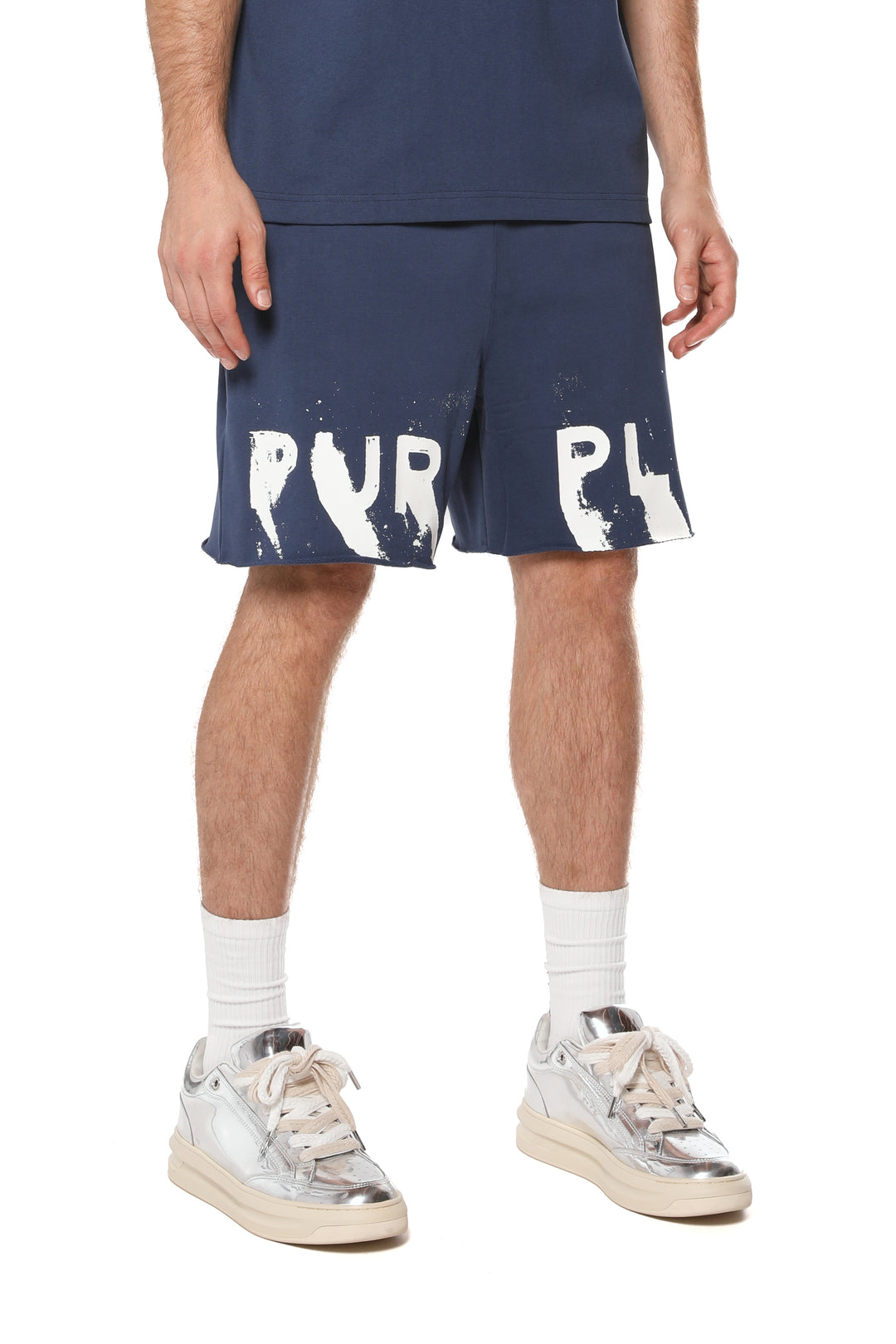 Purple Brand Midweight Fleece Po Shorts - Blue