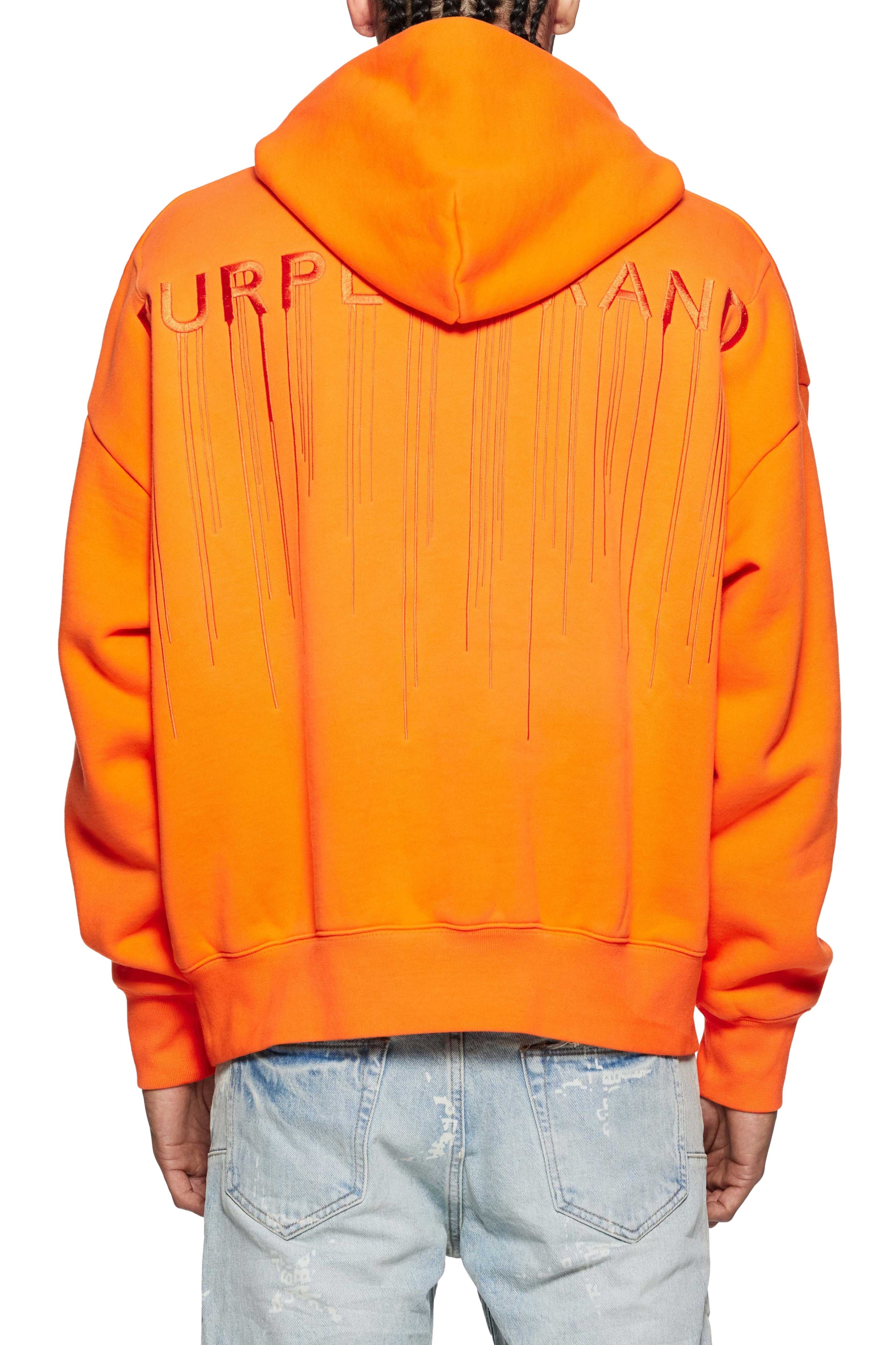 Purple Brand P401 Orange HOTD125 HWT Fleece PO Hoody - Orange – Privei