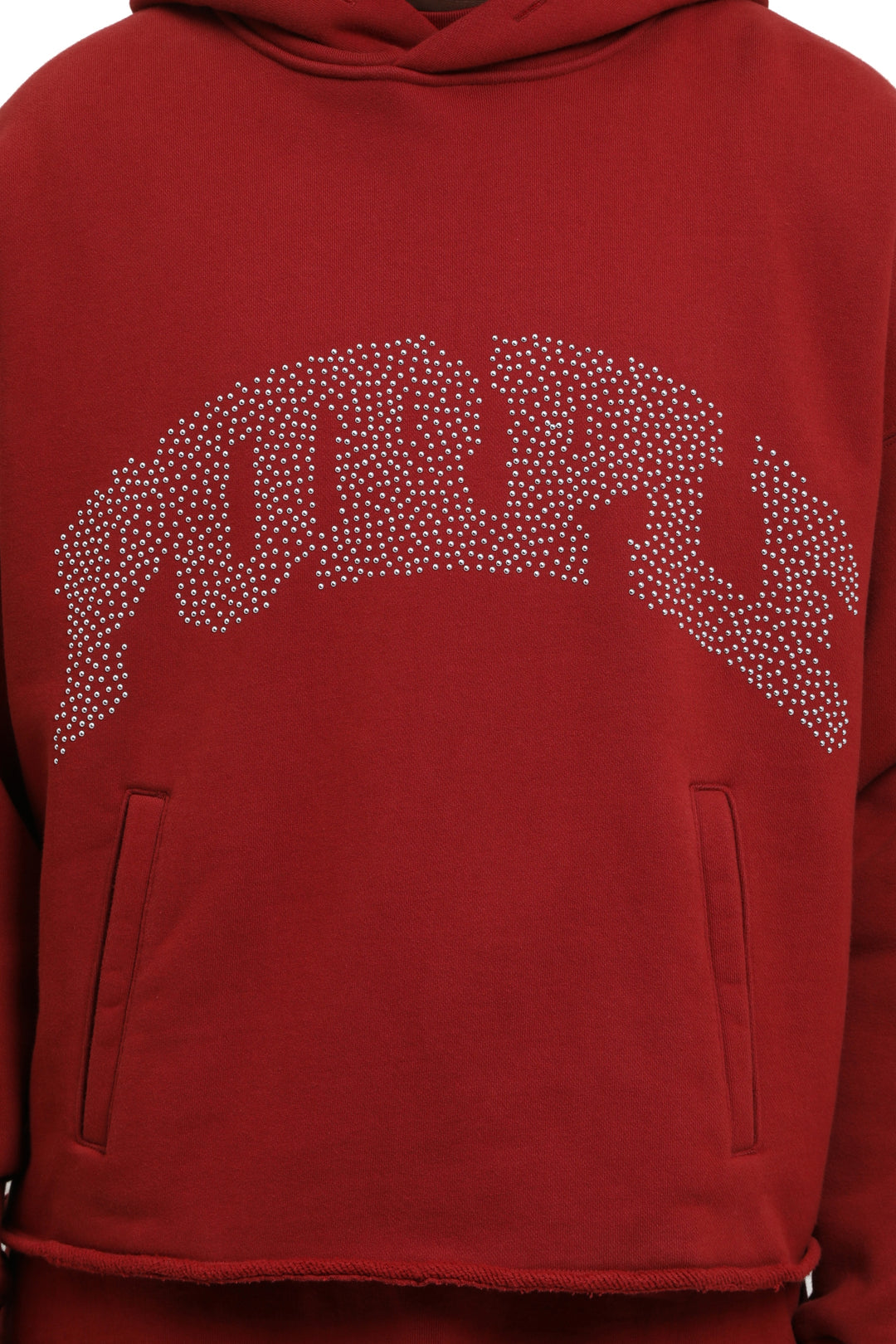 Purple Brand M4104 Red HSHF126 HWT Fleece Oversized Hoodie - Red