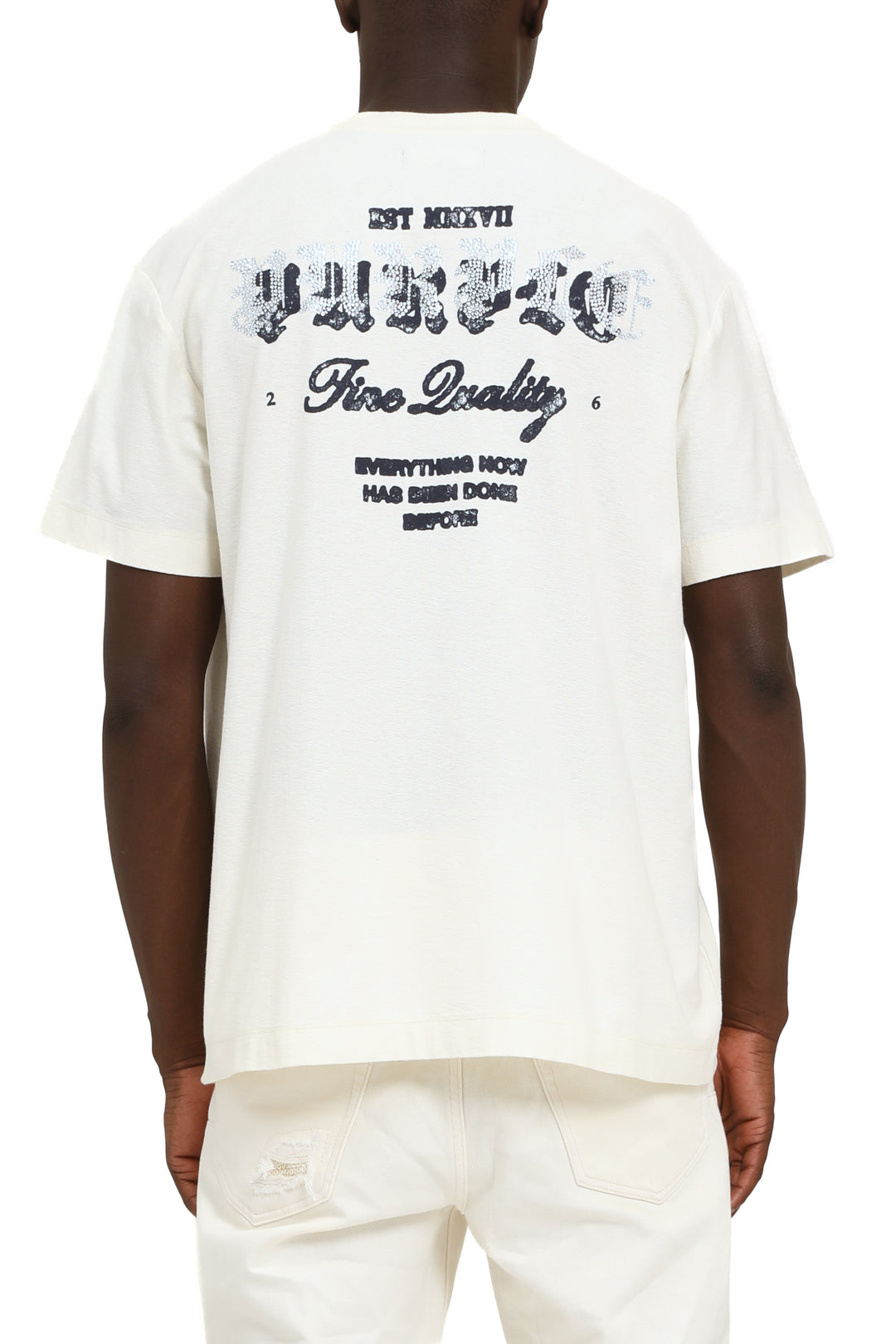 Purple Brand P104 Off White TWSC126 Textured Jersey SS Tee - Off White