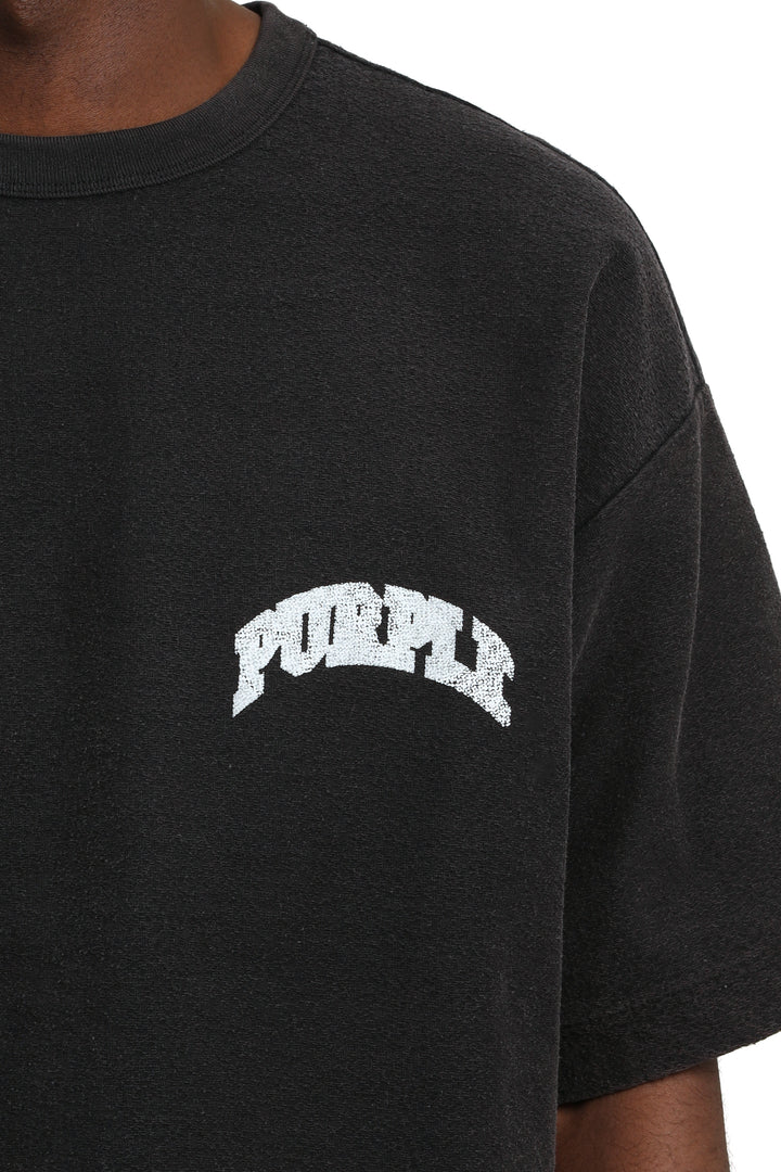 Purple Brand M1057 Black HTBS126 HWT Textured Jersey SS - Black