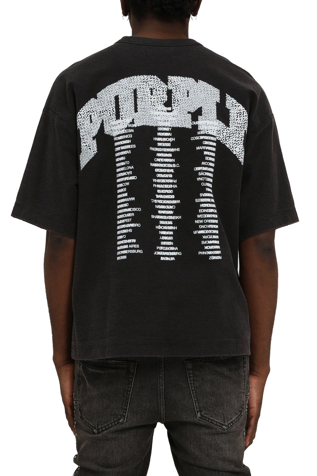 Purple Brand M1057 Black HTBS126 HWT Textured Jersey SS - Black