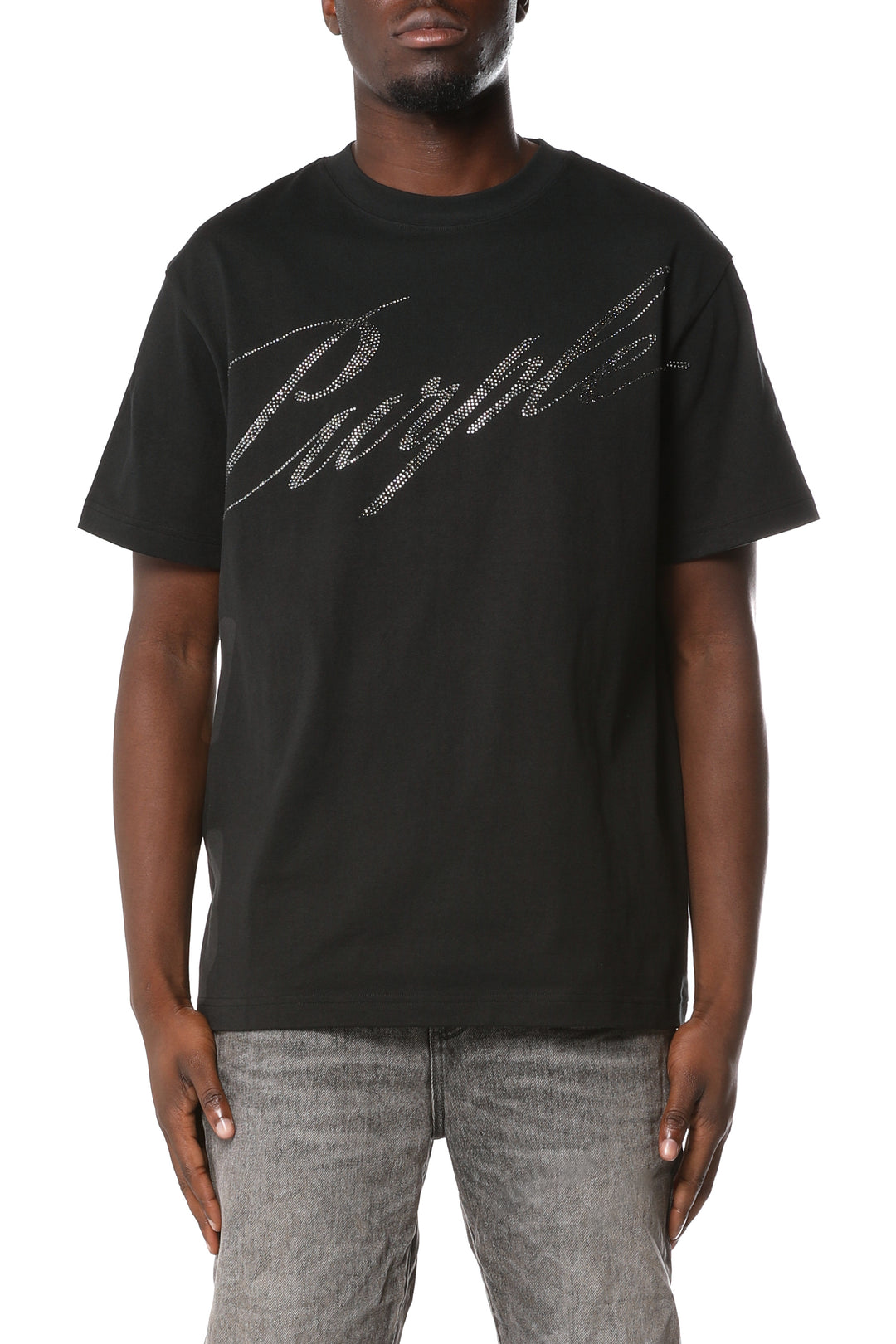 Purple Hwt Jersey Ss Tee - Black