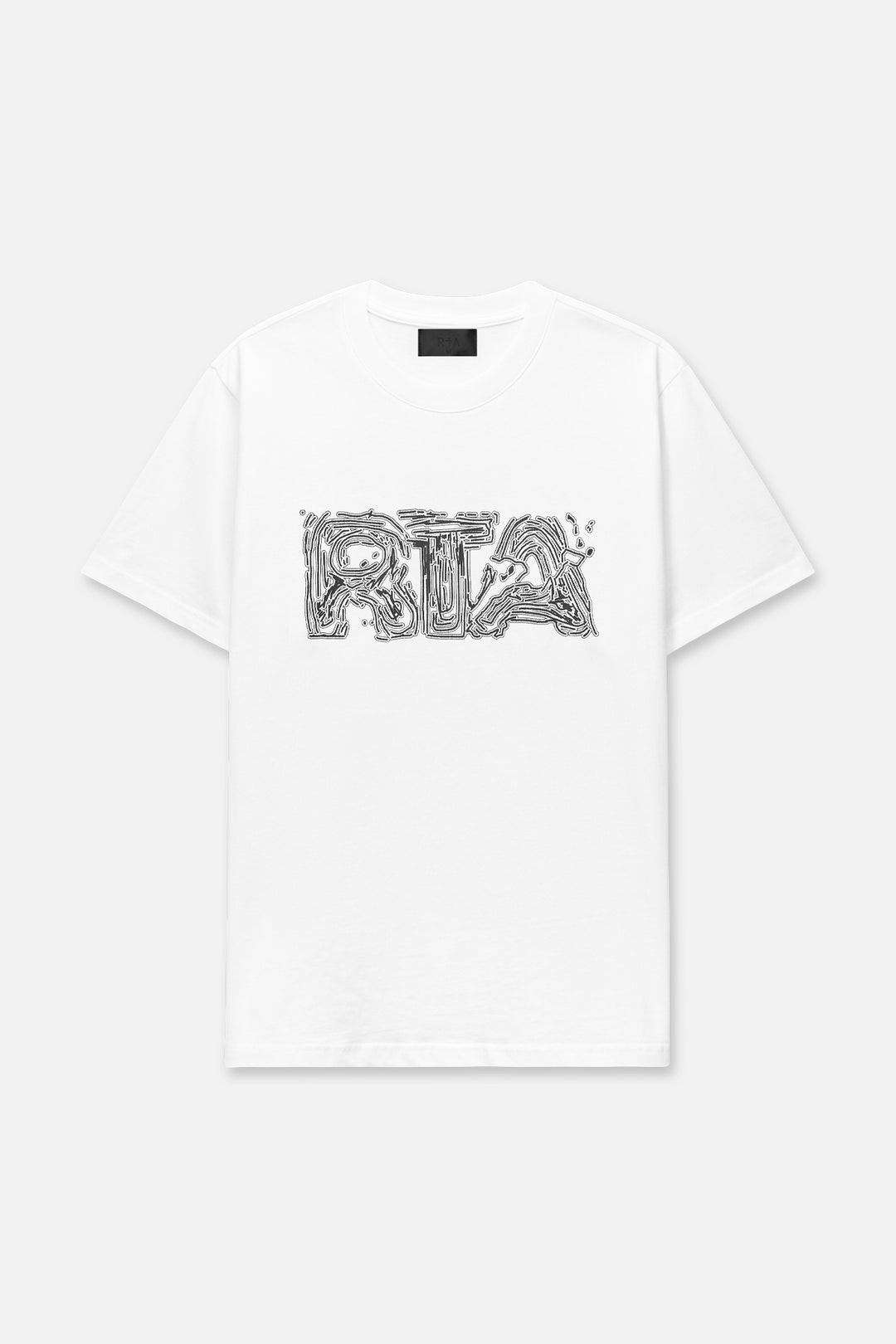 RTA Liam Short Sleeve Tee - White Topographic Logo