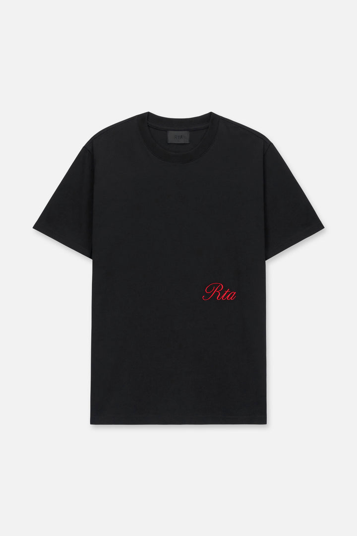 RTA Miguel Swim Trunk - Liam Short Sleeve Tee | Black Nif Script