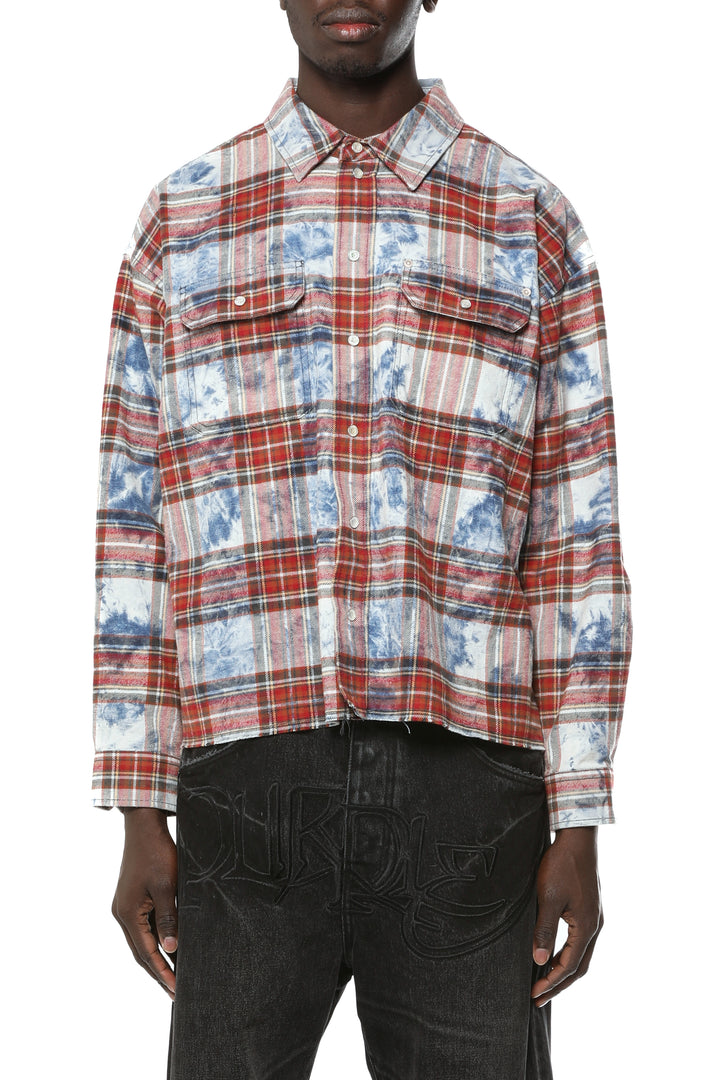 Purple Brand -  Plaid Embellished Shirt - M3012-PLEM426