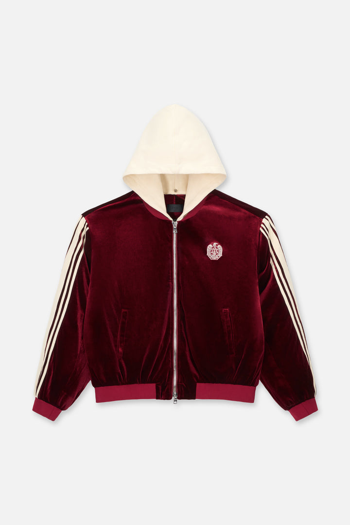 RTA Miguel Swim Trunk - Rei Bomber Hoodie | Burgundy Crest