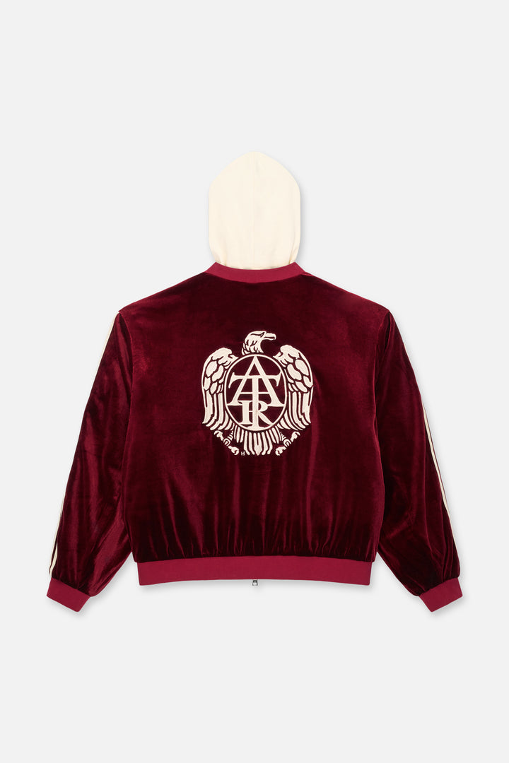 RTA Miguel Swim Trunk - Rei Bomber Hoodie | Burgundy Crest