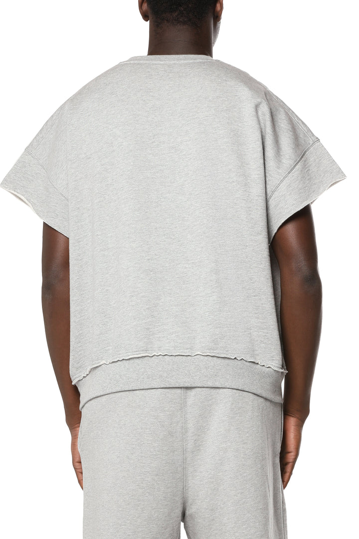 Purple Brand Slub Cut Off Muscle Fleece - Grey