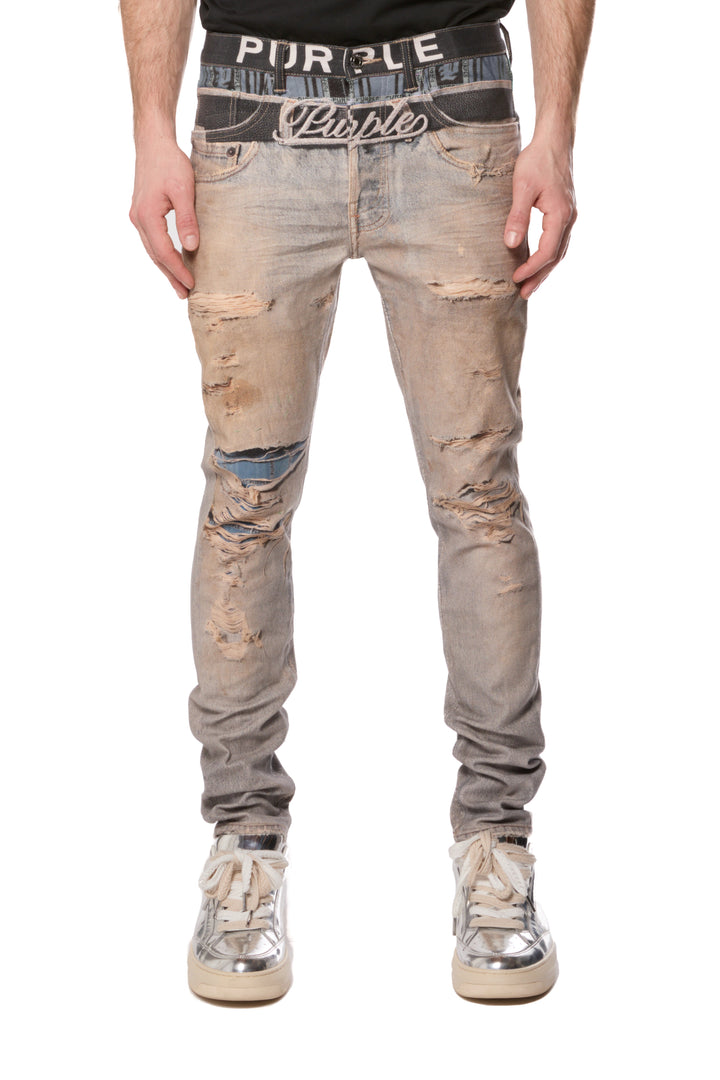 Purple Brand Skinny Trompe L'oeil Boxe P001-TBLI426