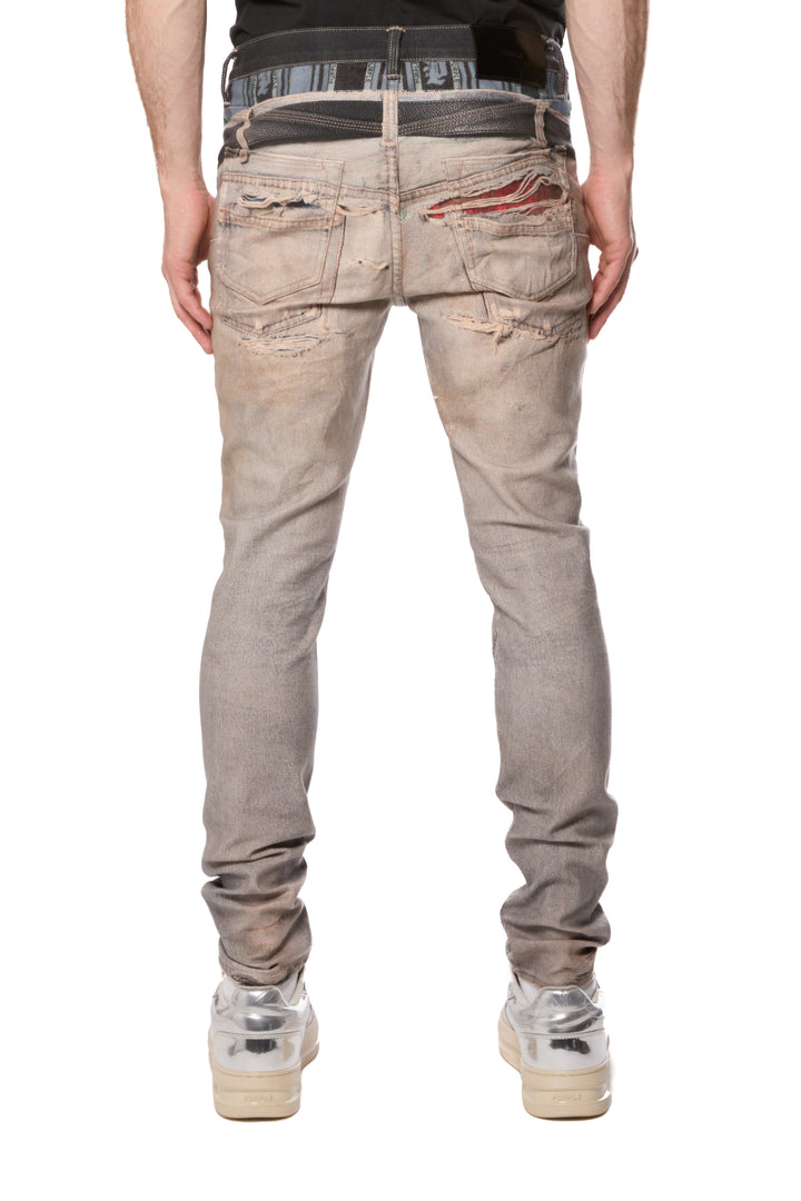 Purple Brand Skinny Trompe L'oeil Boxe P001-TBLI426