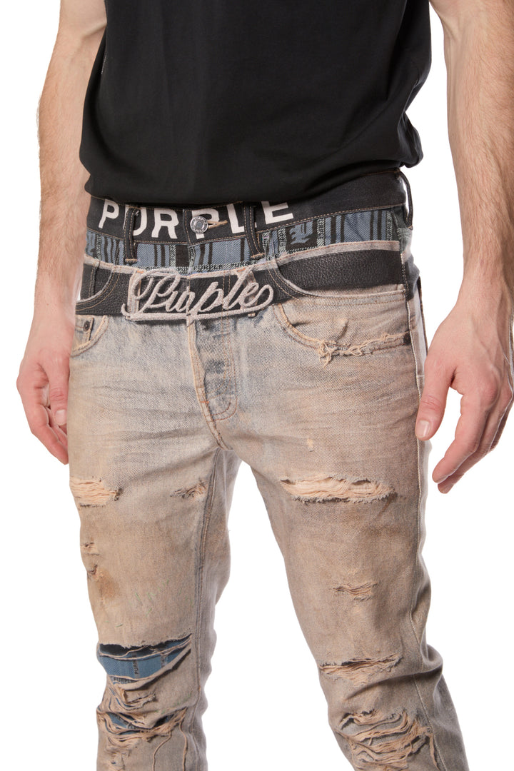 Purple Brand Skinny Trompe L'oeil Boxe P001-TBLI426