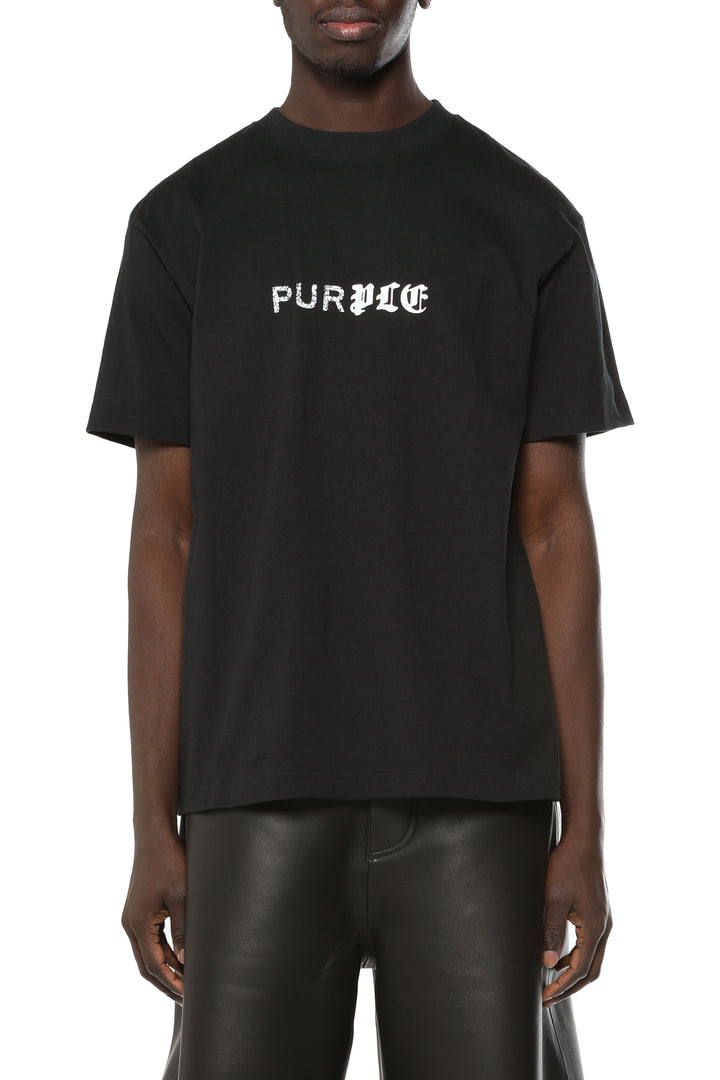 Purple Textured Jersey Ss Tee P117-HWBP426