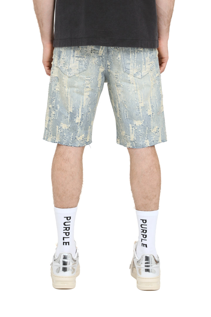 Purple Brand BEADED SPLATTER DESTROY shorts  P059- BDRL126
