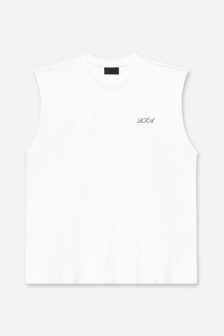 RTA Terry Muscle Tee - White Poppy