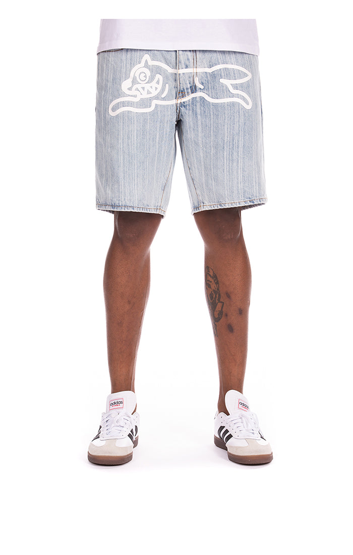 ICECREAM a la mode jean short - blue stripe