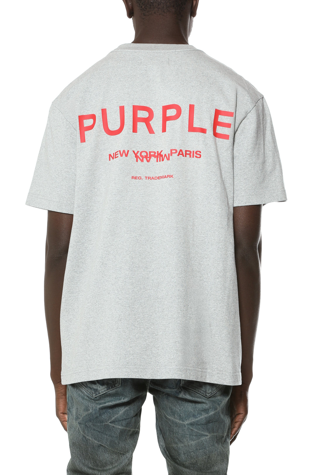 Purple Textured Jersey Ss Tee P117-HWGH426