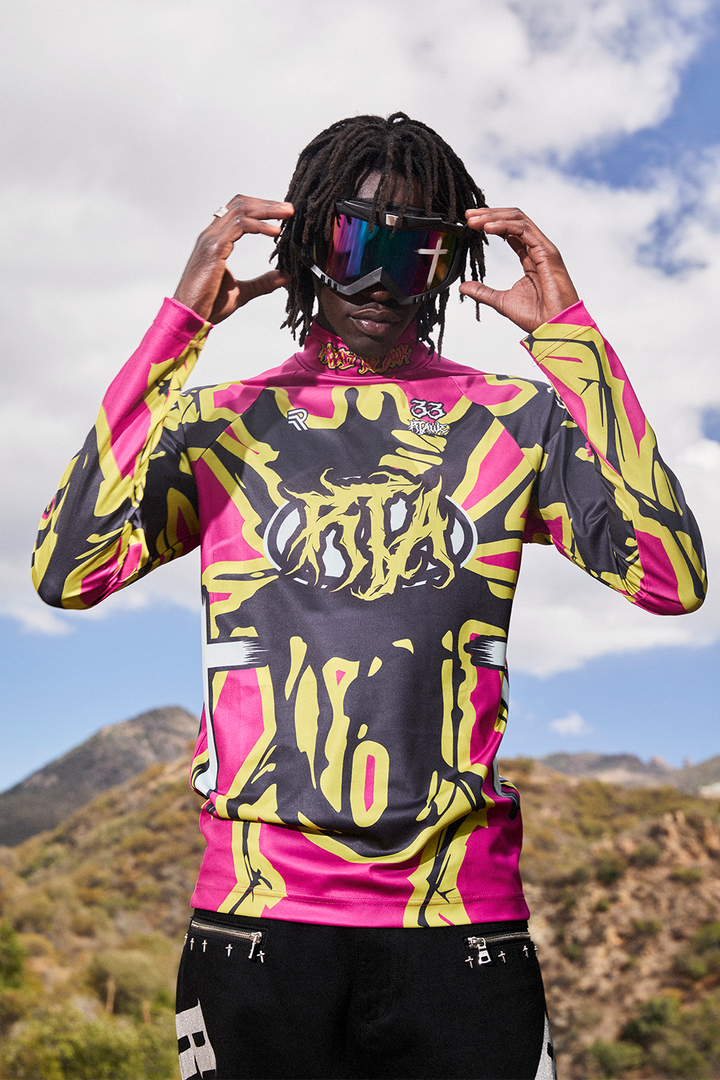 RTA Ilias Mock Racing Shirt - Fuchsia Racing Beetle