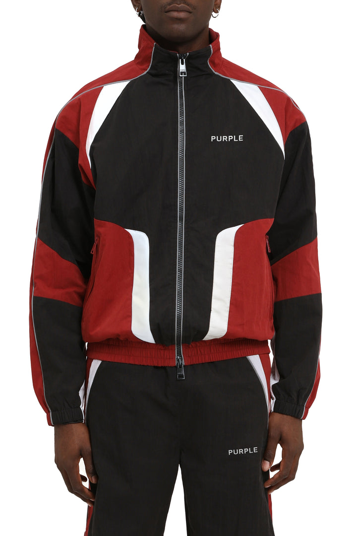 Purple Brand M6102 Black CBCR126 Poplin Track Jacket - Black