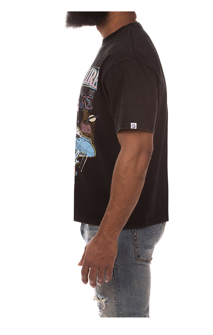 Billionaire Boys Club bb to the moon ss knit (cropped fit) - black